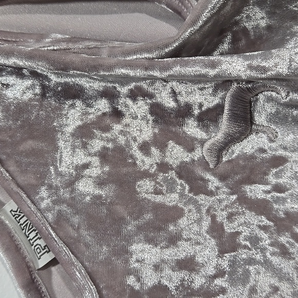 PINK Victoria's Secret Velvet Camisole Tank Pink Tan M - Picture 2 of 7